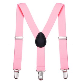 DonDon Boys' Braces Bow Tie Set Elastic and Adjustable Length for Children from 1-8 Years, pink