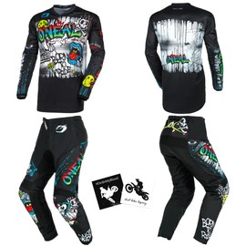 MX Outfit O'Neal Element Rancid Men (W36/X-Large) Protective Pants Jersey riding bundle motocross dirt bike combo set