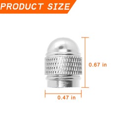 Mandark 8PCS Car Tire Valve Stem Caps, Aluminum Alloy Vehicle Wheel Valve Stem Cover Set, Leakproof Automotive Air Caps Protector Accessories, Universal for SUV, Sedan, Truck (Silver)