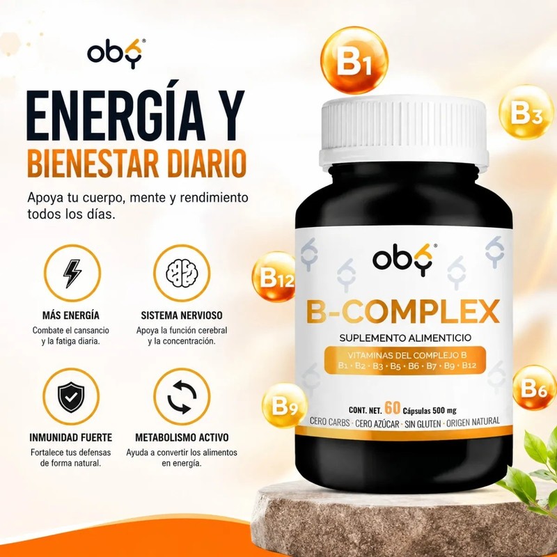 Suplemento Complejo B 60 Cápsulas De Origen Natural Premium