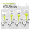 Eco-Friendly Tungsten Jig Head Variety Pack (Chartreuse) 4 Sizes -