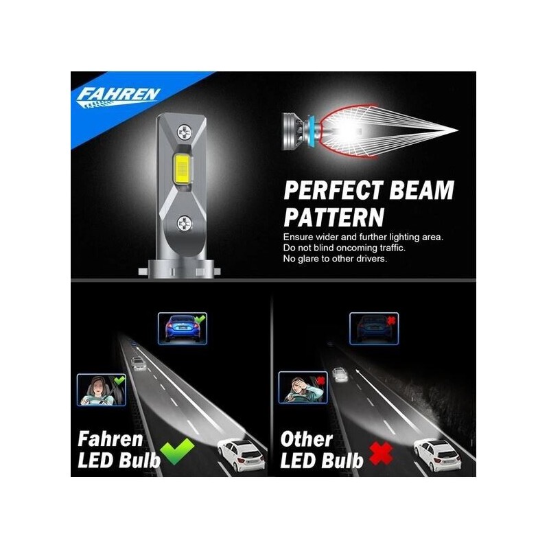Fahren 🚗Fahren H11/H9/H8 LED Headlight Bulbs, 20000LM 600% Super Bright