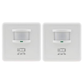 ChiliTec 3-Wire Flush-Mounted Motion Sensor 160° 9 m Range LED Suitable for Flush-Mounting Infrared Pack of 2 White