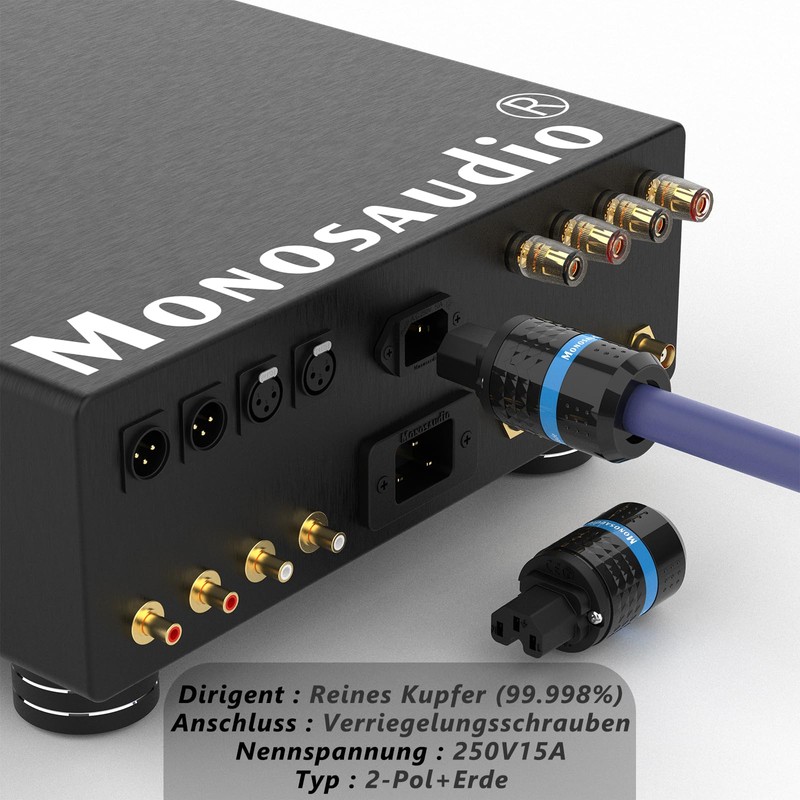 Monosaudio IB70(C) Pure Copper IEC Socket AC 10A 250V Audiophile