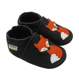 mepiq Baby Shoes Moccasins Boys Girls Toddler Slippers Slip on Soft Leather First Walking Crawling Crib Shoes Boots for Kids 6-12 Months