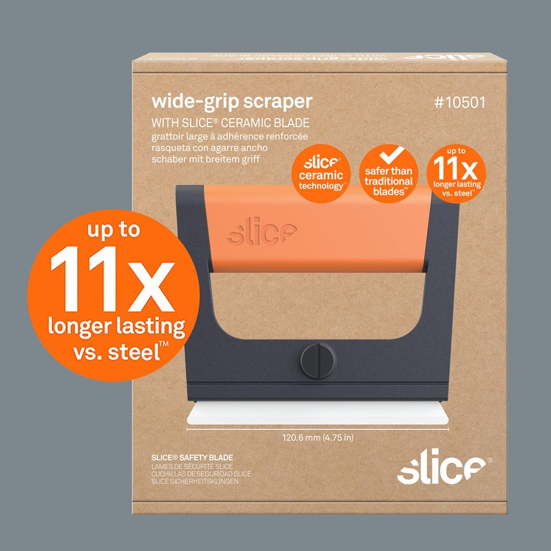 Slice 10501 Wide Scraper, Easy Clean, Ceramic Blade Lasts 11x