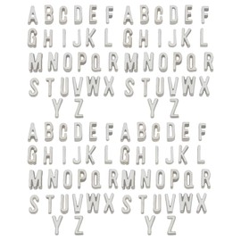 YYaaloa A-Z 26 Alphabet Letter Bracelet Charms (4 set / 104pcs) DIY Charms Pendant for Crafting, bracelet Jewelry Making Accessory (Alphabet Letter 104pcs silver)