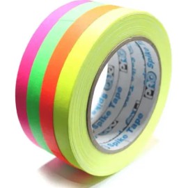 Cinta Gaffer Tela Pro Tapes Fluorescente Mate 1.2cm x 18m Multicolores                                                                                