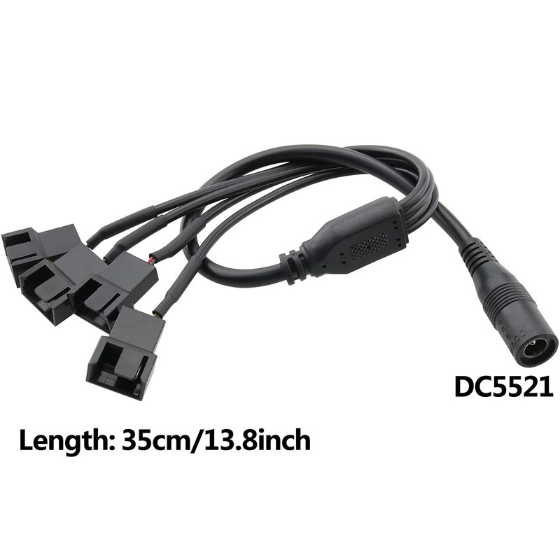 Delinx 36W 12V PC Fan Power Supply,4 Cooling Fan Speed