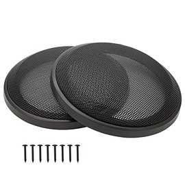 6" Speaker Grill Covers, Car Speaker Subwoofer Guard Protector, ABS Plastic Frame with Metal Mesh, Black - 2Pcs