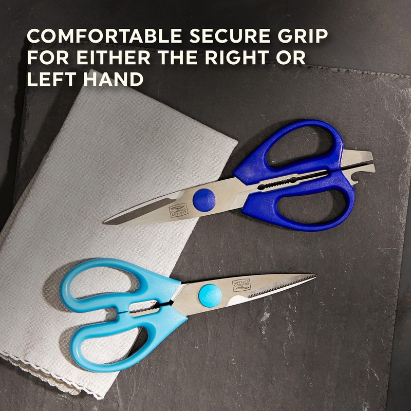 Chicago Cutlery 2-Pack Soft Grip Kitchen Scissors Shears With Bottle