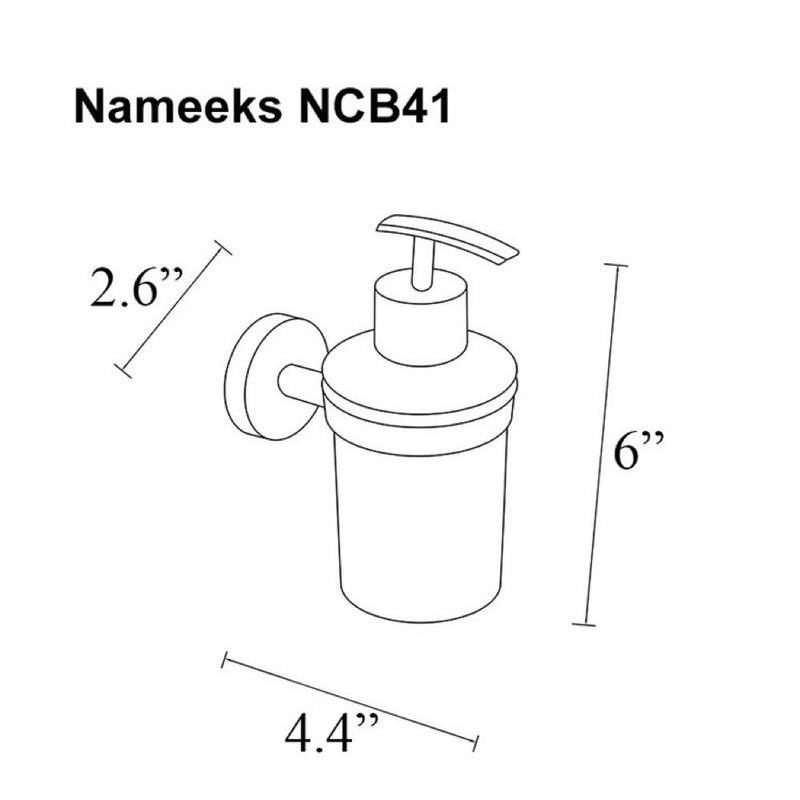 Nameeks NCB41 NCB Soap Dispenser, One Size, Chrome
