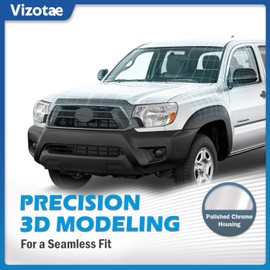 Vizotae Headlights Assembly for 2012-2015 Toyota Tacoma Halogen Headlamp Replacement, High/Low Beam W/Bulbs, Driver & Passenger Side