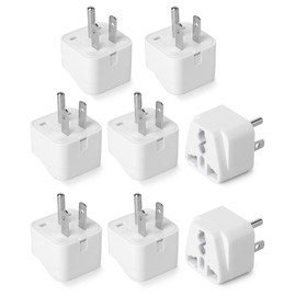 Bates- Universal Adapter, 8 Pack, White Travel Adapter, UK to US Plug Adapter, Universal Plug Adapter Plug, Universal Travel Adapter, European to American Plug Adapter, Europe to US Plug Adapter