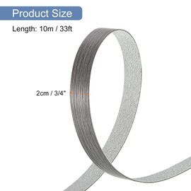 uxcell PVC Edge Banding 3/4 Inch x 33ft Self-Adhesive Edging Veneer Trim with Hot Melt Adhesive Pre-glued Tape for Veneer Tables Cabinet Repair Furniture Restoration, Black Wooden