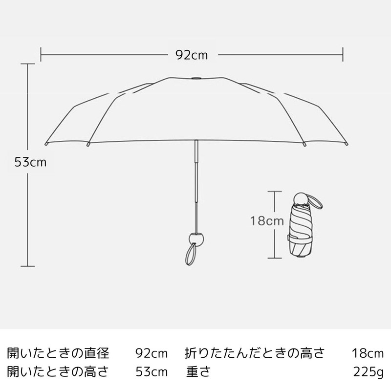 Sun or Rainy Sun Parasol, Light Blocking, UV Protection, 99%,