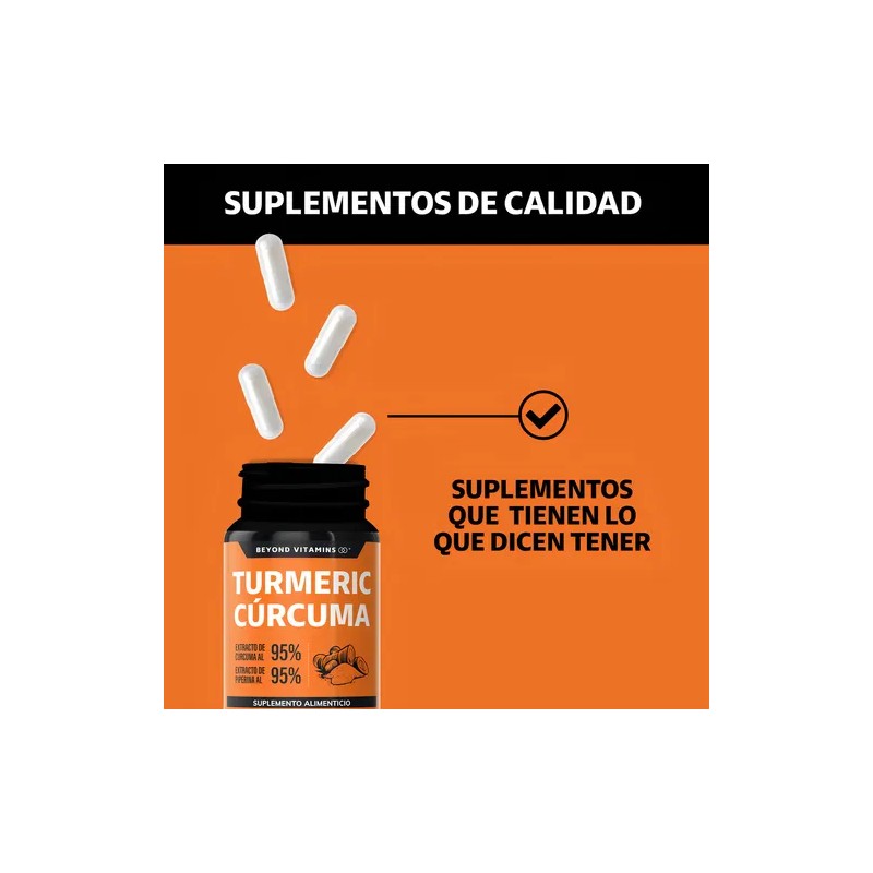 Turmeric Cúrcuma Con Extracto De Raíz De Cúrcuma Estandarizada Al