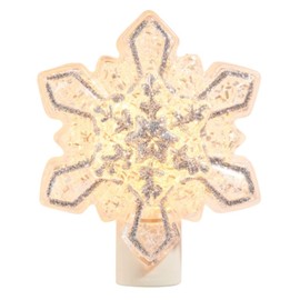 Raz Imports Acrylic Snowflake Nite Lite – Plug-in Glitter Snowflake Night Light – Winter Holiday Decor