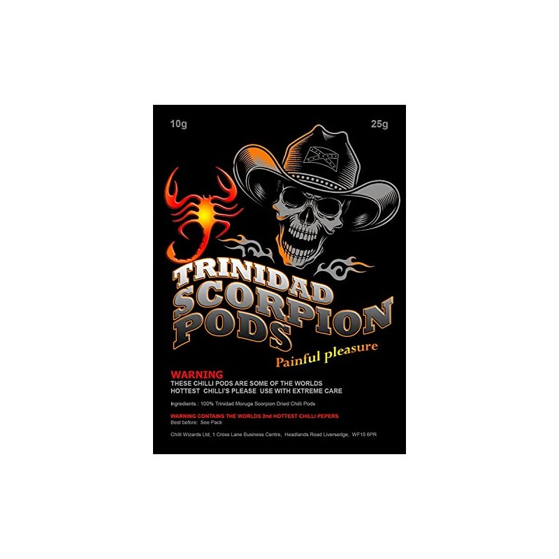 Trinidad Moruga Scorpion Dried Pods 200g- Chilliwizards