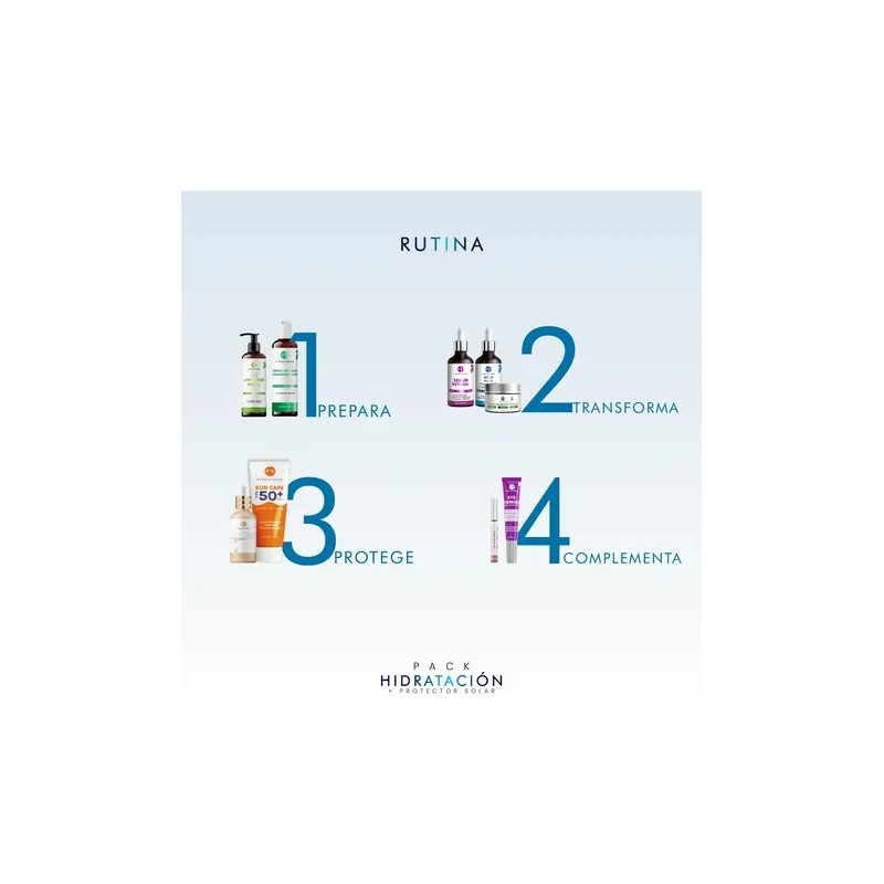 Kit Pureza Natur Protector Solar Pack Hidratante Serums