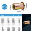 30PCS M12 Rivet Nuts Carbon Steel Zinc Plated Metric Rivets