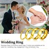 Bestyle 4MM High Polished Sparkling Band Ring Wedding Ring for
