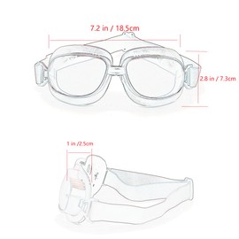 kucehiup Vintage Aviator Goggles Motorcycle Goggles (Clear lenses)