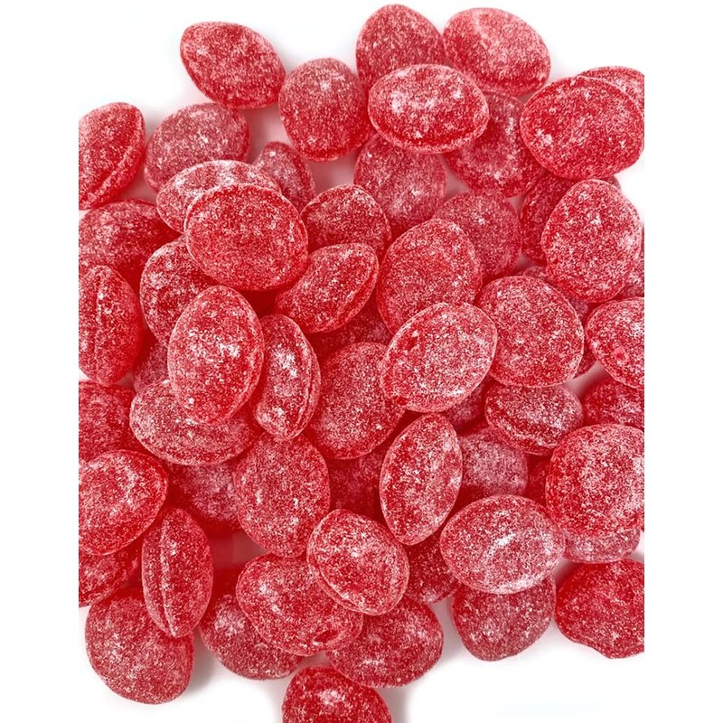 SweetGourmet Natural Sanded Raspberry Drops | Old-Fashioned Hard Candy Bulk
