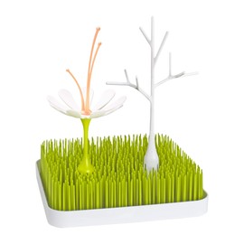 Boon Grass Countertop Drying Rack Bundle - Includes Grass, Stem, and Twig - Capacity for 4 Baby Bottles and Baby Accessories - Baby Bottle-Feeding Supplies - 9.5 x 9.5 x 3