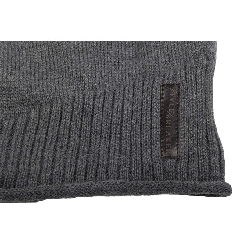 styleBREAKER Warm fine knit beanie hat with very soft fleece