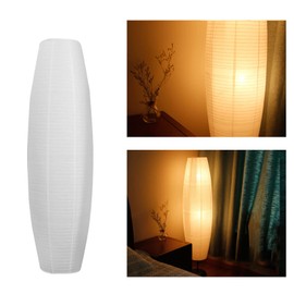 Sappiedear Paper Floor Lamp Shade White Rice Paper Lampshades Replacement Lamp Cover Clip On Bulb for Bedroom Living Room