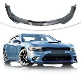 Front Bumper Lip Compatible for 2015-2023 Dodge Charger SRT Sport-R Style ABS Gloss Black Front Splitter Lower ProtectorPosition: Front Lip, Material: ABS Plastic, Color: Sport-R Style