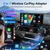 Motorsi Wireless Carplay/Android Car Adapter, 2-in-1 Converts Factory Wired to