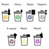 Recycle Bin Vinyl Decal Labels Design #3 Adhesive Recycling Stickers