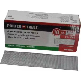 Porter-Cable 5,000 Pack Porter-Cable PBN18150 Steel 18 Gauge 1-1/2" Nails for Power Nailers