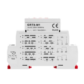 GEYA 16A Multifunction Time Relay 1 Output Contacts 10 Function AC230V Relay(GRT8-M1,AC230V)