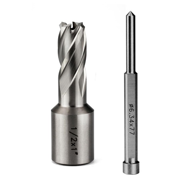 OSCARBIDE 1/2"x1"Annular Cutter,3/4 inch Weldon Shank,1/2 inch Cutting Diameter,1 inch