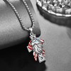 KATHLU Cross Necklace for Men 925 Sterling Silver Eagle Necklace