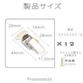 Proooooces 12 Pcs Toggle Latch Stainless Steel Hasp Spring Latch Toggle Drawer Latch Cabinet Latch Buckle Case Box Use