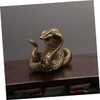 CORHAD Zodiac Snake Tea Table Ornament Sturdy Brass Statue for