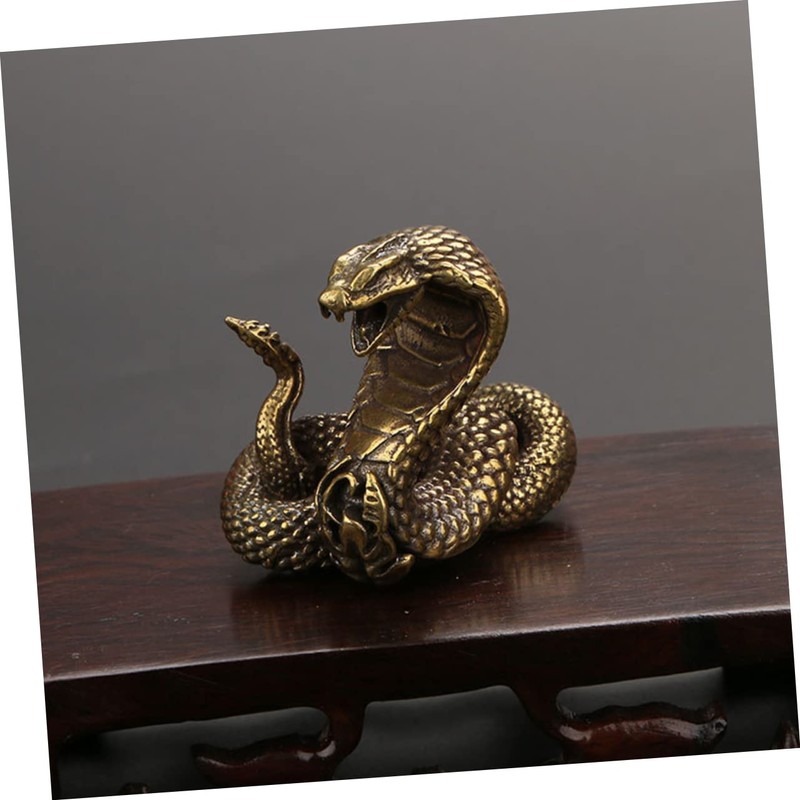 CORHAD Zodiac Snake Tea Table Ornament Sturdy Brass Statue for