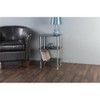 AVF Transitional Steel and Glass Small 3-Tier Shelving Unit in