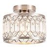 Rpzloila Crystal Ceiling Light Fixture, Modern Semi Flush Mount Ceiling