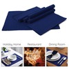 Encasa Ribbed Table Placemats (Set of 6) - Solid Blue