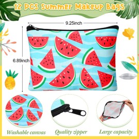 Kacctyen 24 Pcs Cosmetic Makeup Bags and Keychains for Women (Summer)