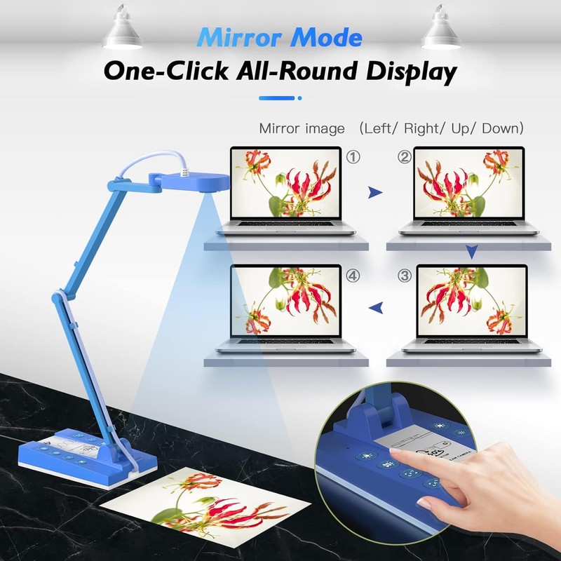 TreasLin Document Camera,10MP USB Document Camera for Teachers, Overhead Camera