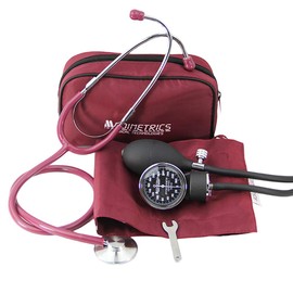 Medimetrics Kit Baumanómetro Aneroide + Con Estetoscopio Simplex , Color Vino