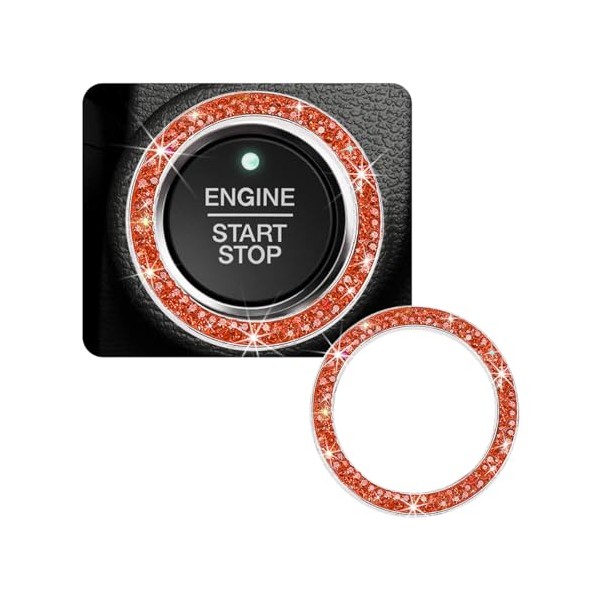 SHMZK SHMZK Car Bling Crystal Rhinestone Engine Start Ring Decals,