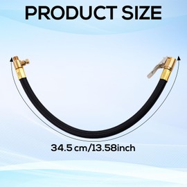 Tire Inflator Extension Hose, Tire Valve Extension Tube High-Pressure Quick-Inflation Clip Connector Clip on Air Chuck Adapter for Car Motorcycle Bicycle Maintenance Accessories