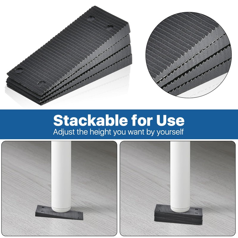 Akamino 100 Pcs Plastic Shims for Leveling,Non-Slip&Stackable Black Level Wedge,